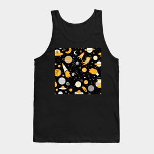 space cats moon stars universe Tank Top